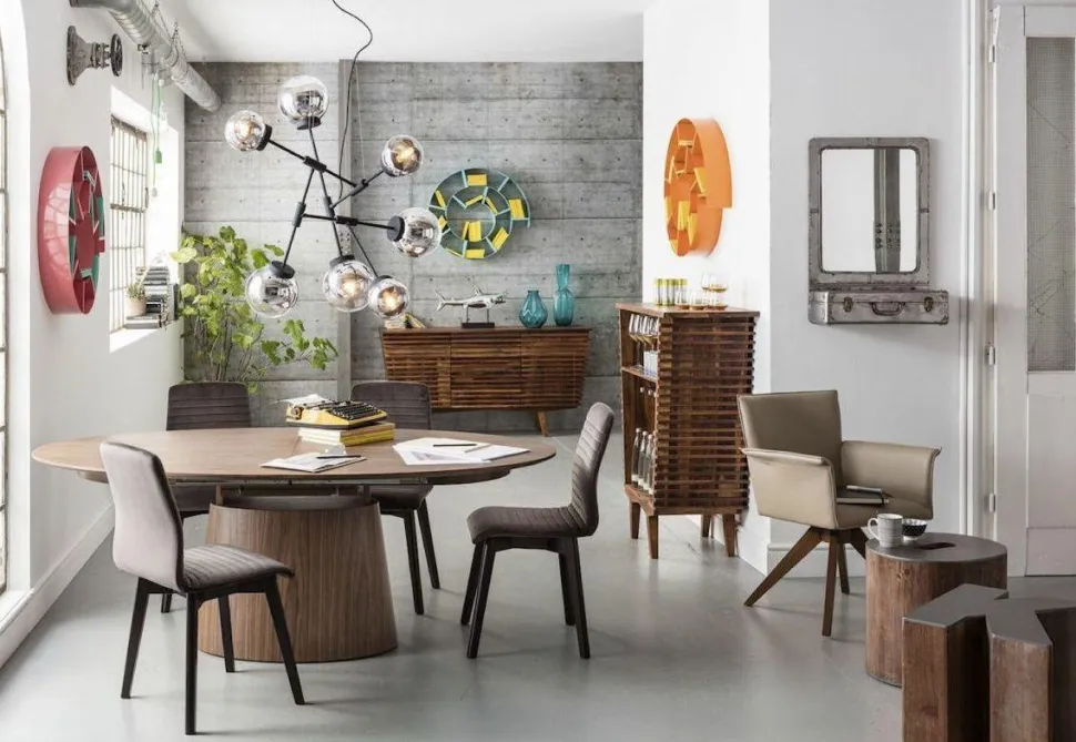 KARE Design Uitschuiftafel Benvenuto Walnoot 200(50)x110cm Fashion