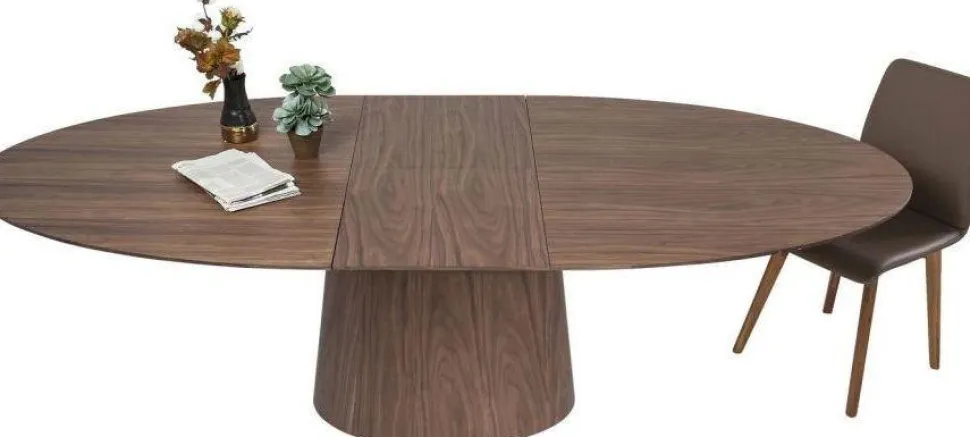 KARE Design Uitschuiftafel Benvenuto Walnoot 200(50)x110cm Fashion