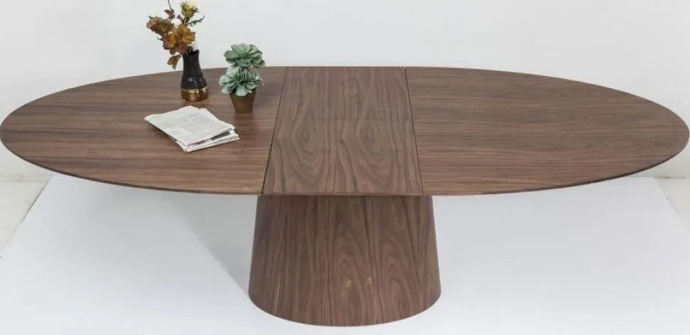 KARE Design Uitschuiftafel Benvenuto Walnoot 200(50)x110cm Fashion