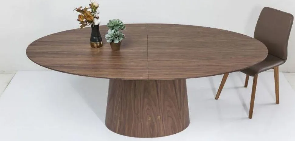 KARE Design Uitschuiftafel Benvenuto Walnoot 200(50)x110cm Fashion