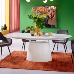 KARE Design Uitschuiftafel Benvenuto Wit 200(50)x110cm Fashion