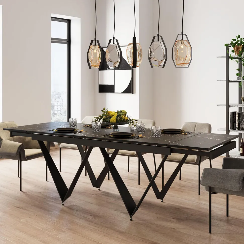 KARE Design Uitschuiftafel Sandra 180(40+40)x90cm Cheap