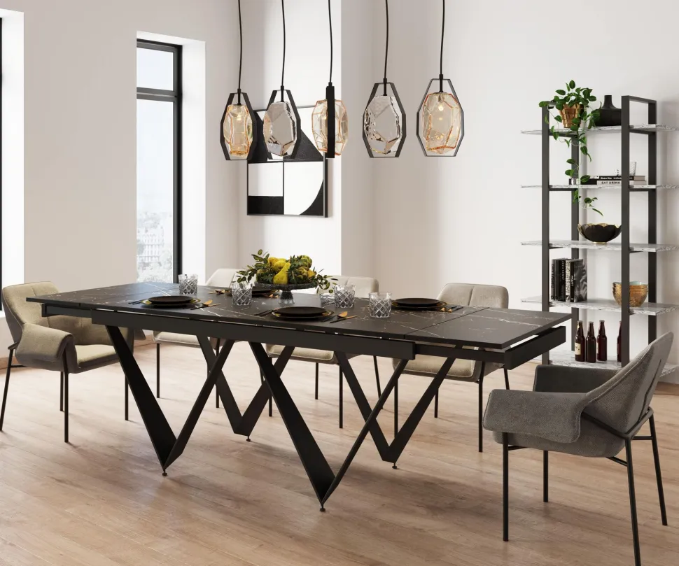 KARE Design Uitschuiftafel Sandra 180(40+40)x90cm Cheap