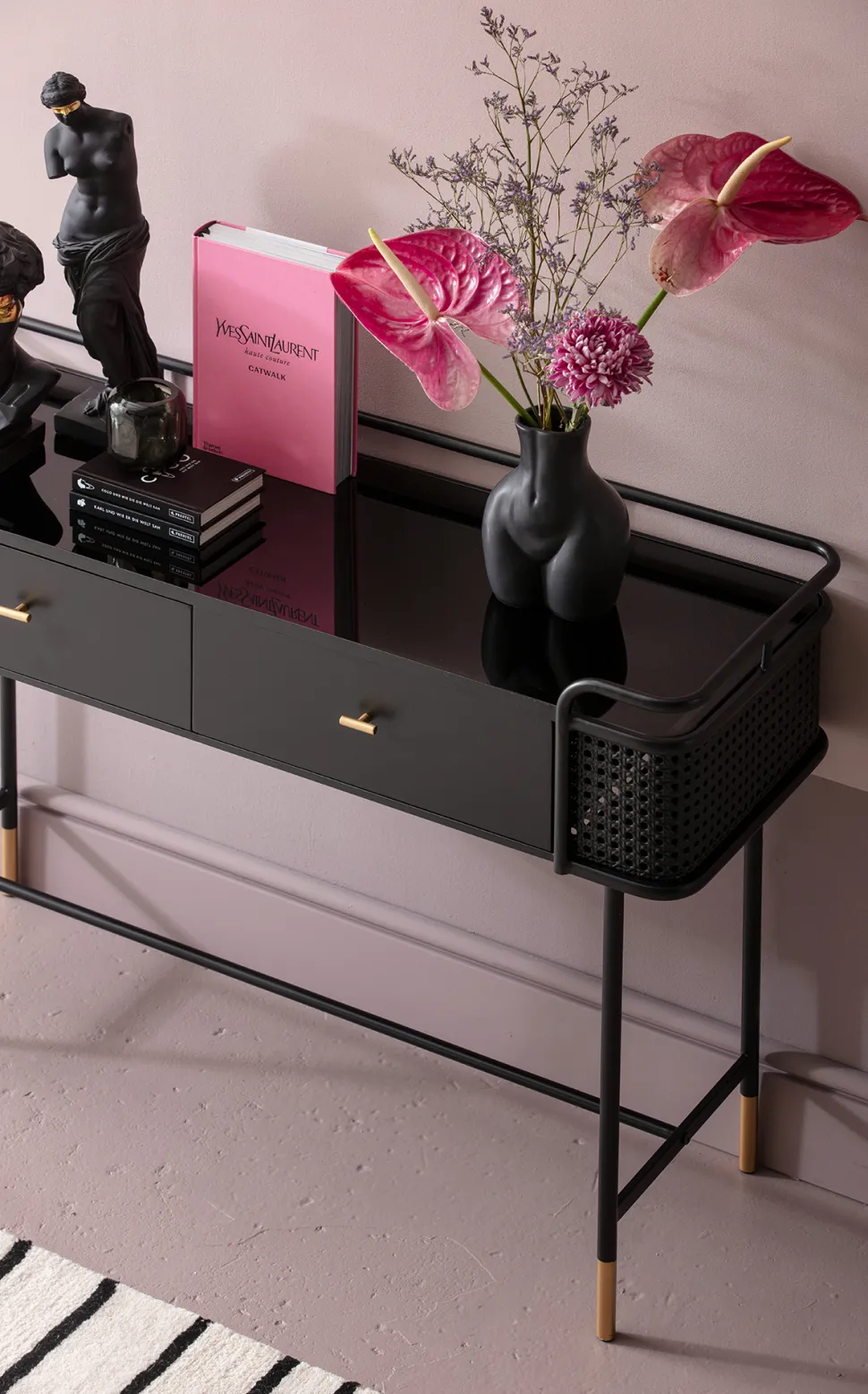 KARE Design Vaas Donna Black 22cm Outlet