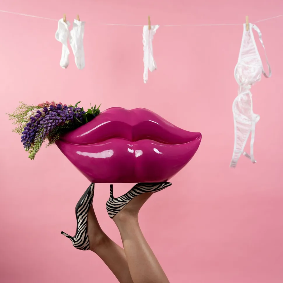 KARE Design Vaas Lips Pink 28cm Shop