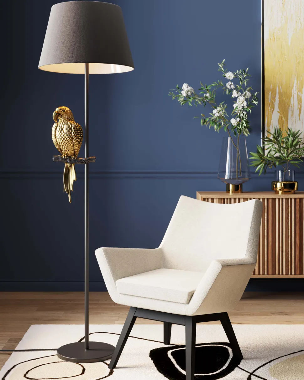 KARE Design Vloerlamp Animal Parrot Gold 176cm Flash Sale