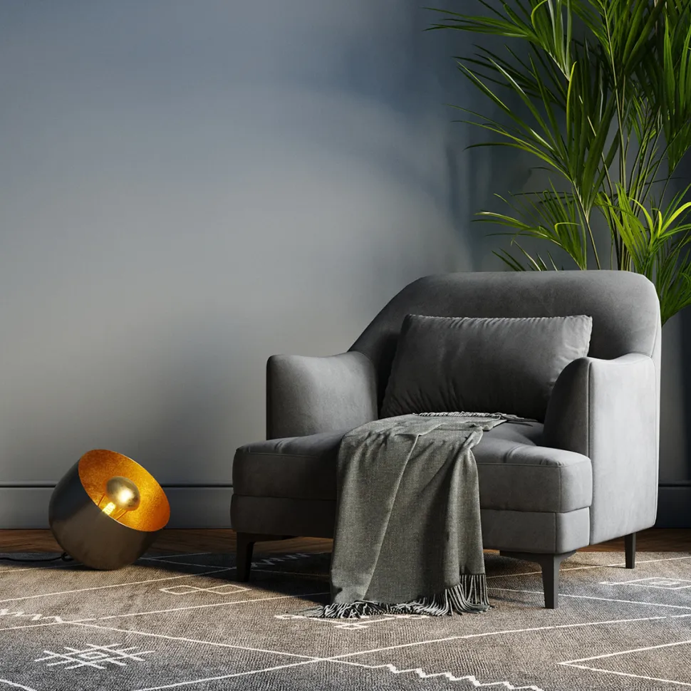 KARE Design Vloerlamp Apollon Smooth Black Ø28cm Store