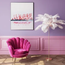 KARE Design Vloerlamp Feather Palm White 165cm Cheap
