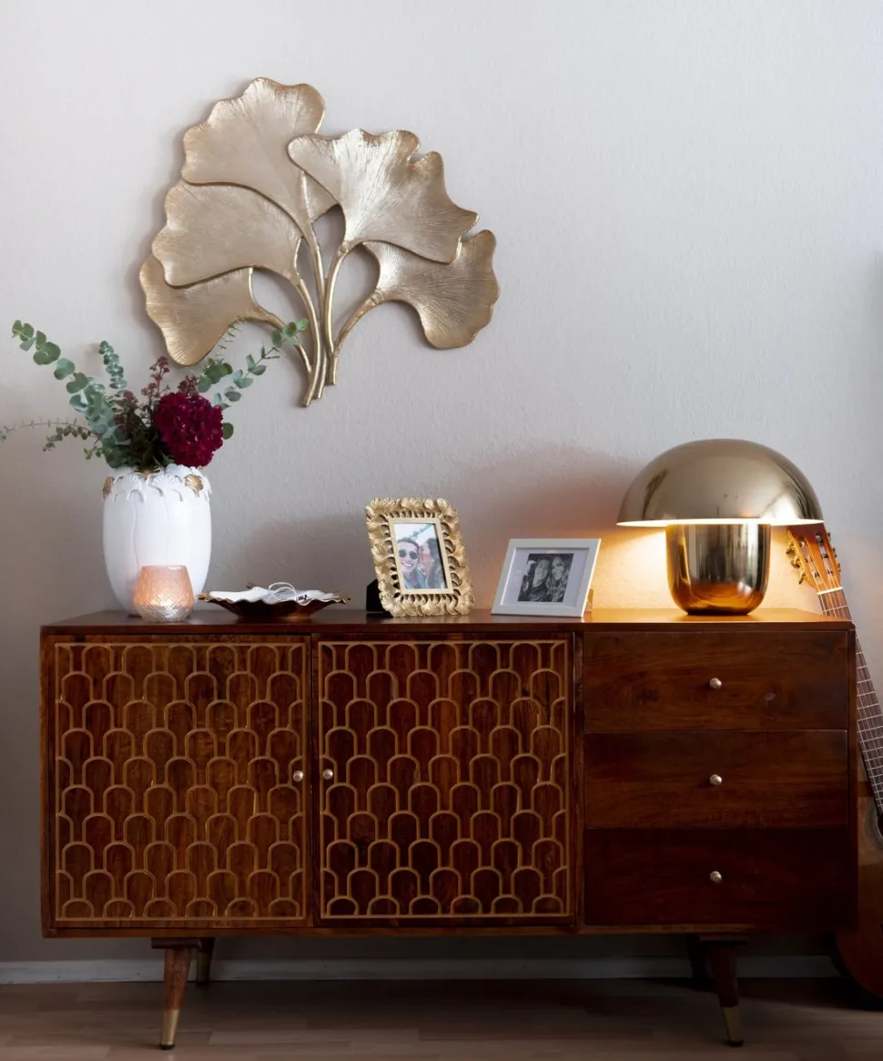 KARE Design Wanddecoratie Ginkgo Goud Groot Store