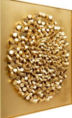 KARE Design Wanddecoratie Mikado Gold 120x120cm Online