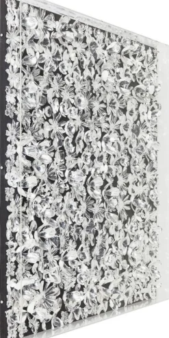 KARE Design Wanddecoratie Silver Flower 100x100cm Fashion