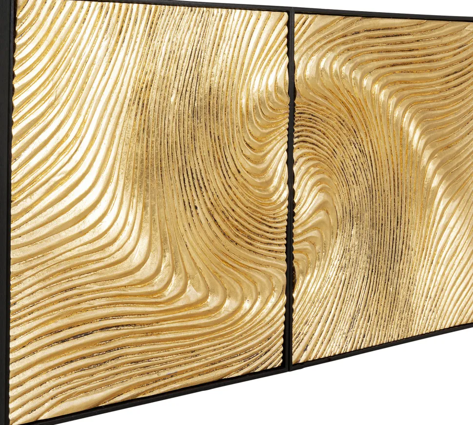 KARE Design Wanddecoratie Wave Gold (Set Van 2) Clearance