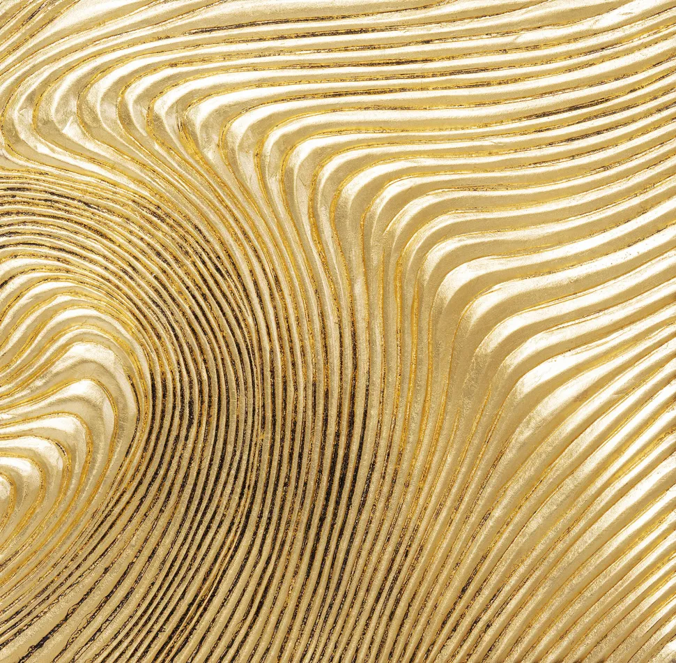 KARE Design Wanddecoratie Wave Gold (Set Van 2) Clearance