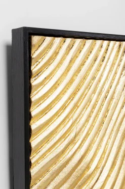 KARE Design Wanddecoratie Wave Gold (Set Van 2) Clearance