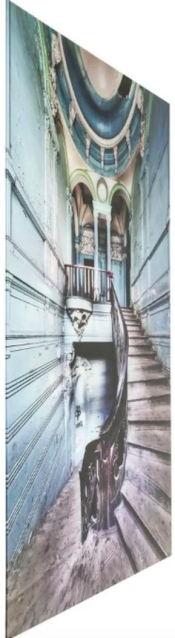 KARE Design Wandfoto Glass Old Staircase 120x80 Cm Hot