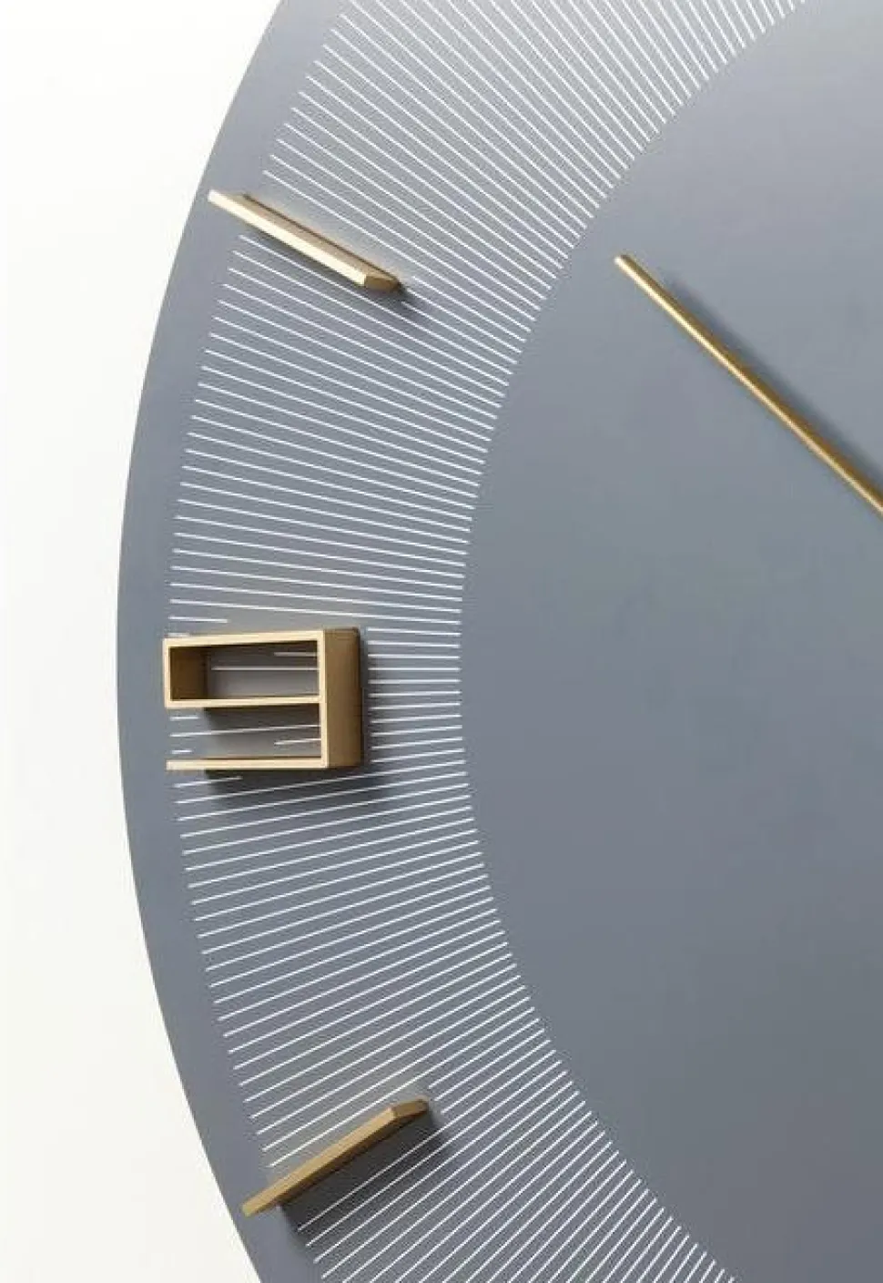 KARE Design Wandklok Leonardo Grijs-Goud Cheap