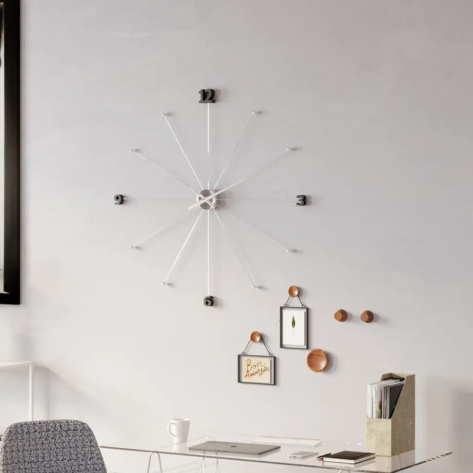 KARE Design Wandklok Like Umbrella Chroom Outlet