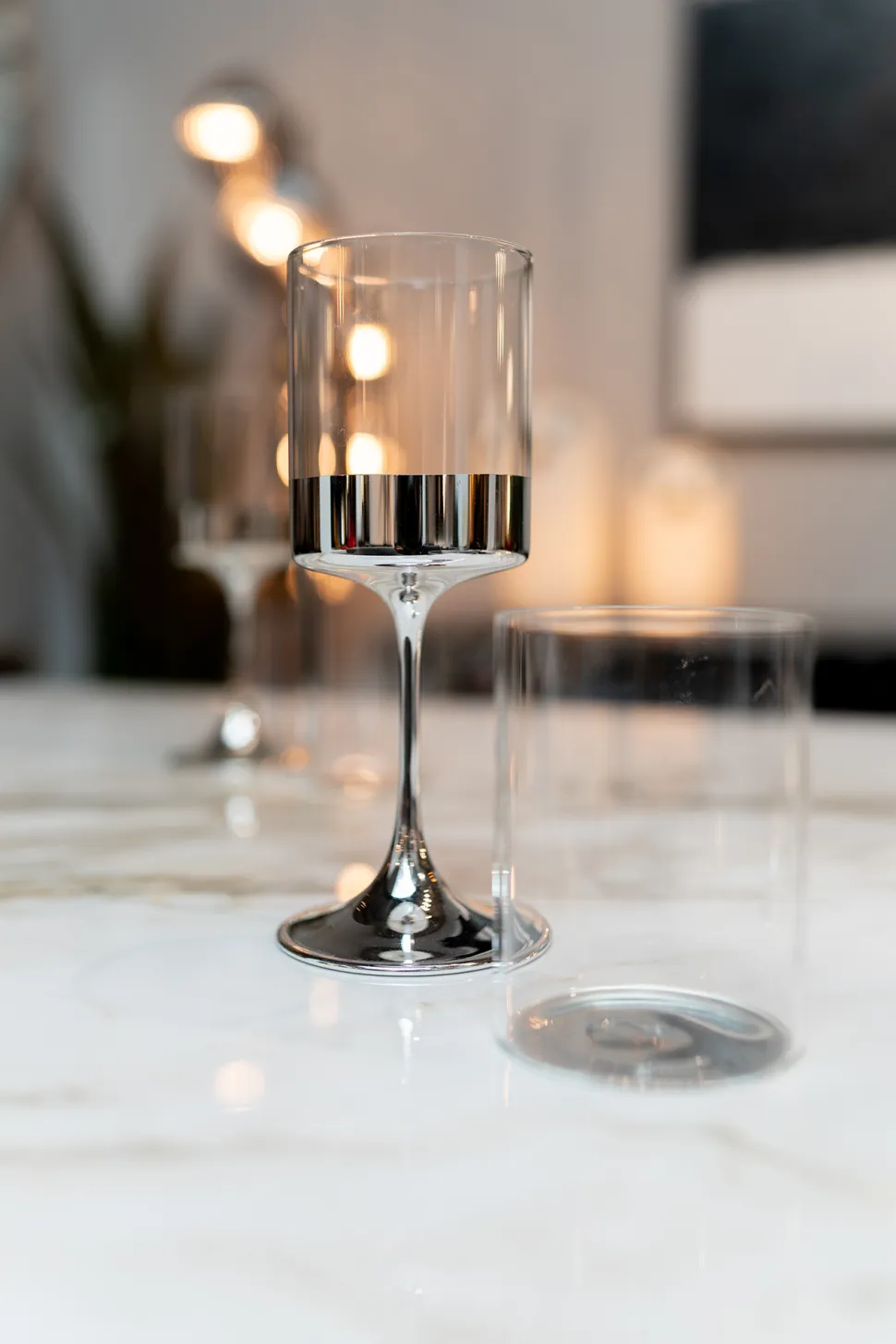 KARE Design Wijnglas Electra Zilver Best Sale